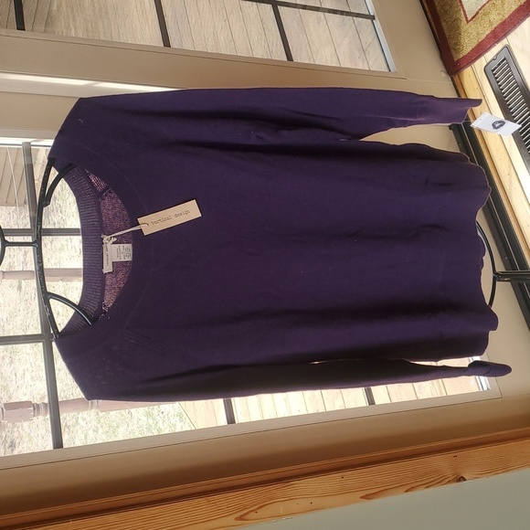 Vertical Designs 100% Wool & Cashmere Purple Women's Sz. XL Sweater - Picture 2 of 11
